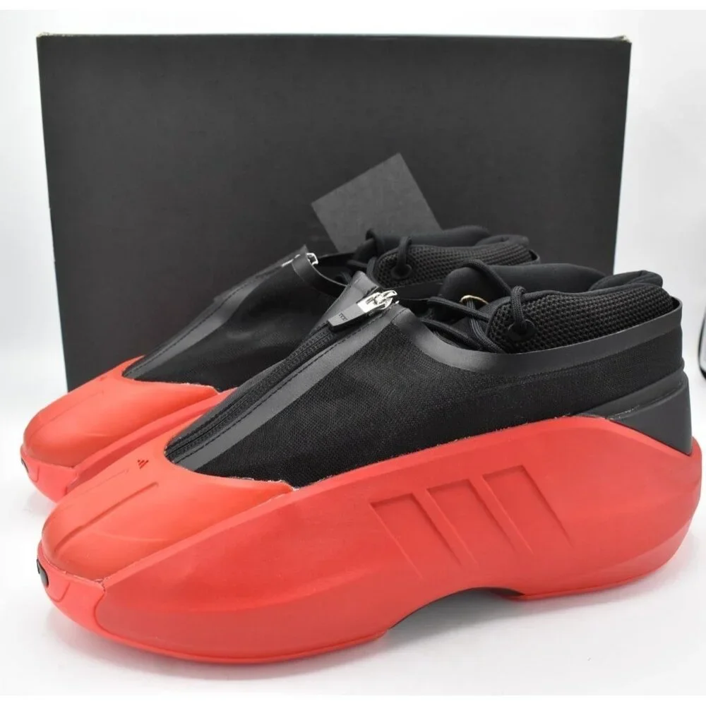 Adidas Mens Size 10‎ Crazy IIInfinity Red Black Basketball Sneakers Shoes